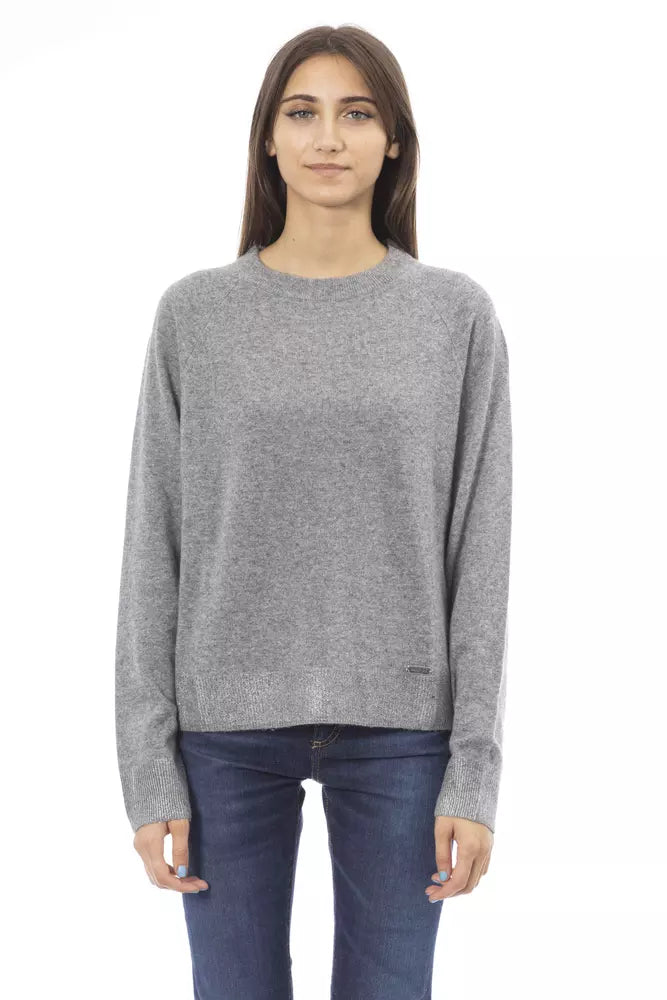 Baldinini Trend  Wool Women's SweaterAsymmetrical Knit Tops