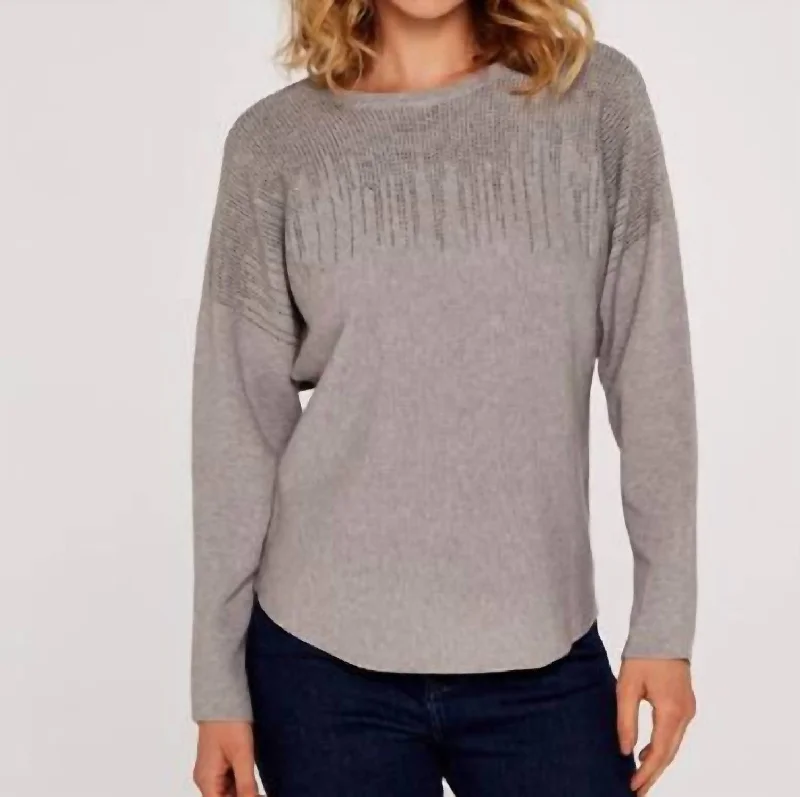 Chantler Stud Sweater In GreyPolyester Knit Tops