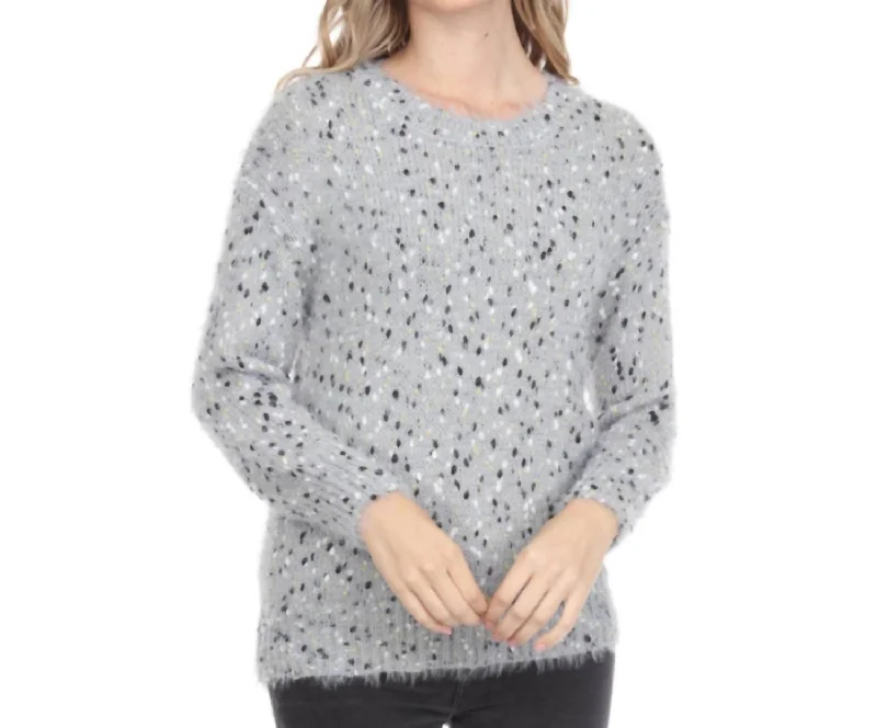 Confetti Sweater In GreyCamping Knit Tops