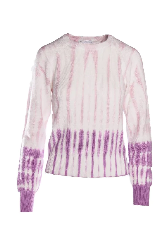 Cotton Dip Dye Crew Neck In ConfectionLinen Knit Tops