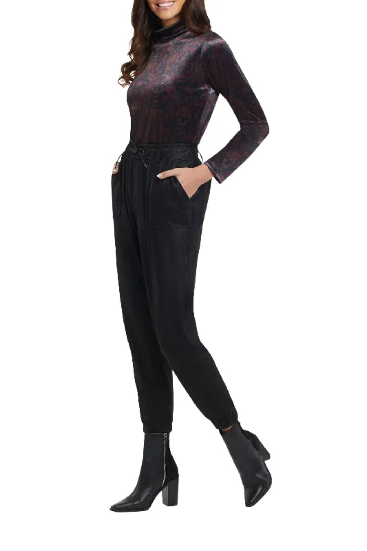 Long Sleeve Mock Neck Top In BlackArtist Knit Tops