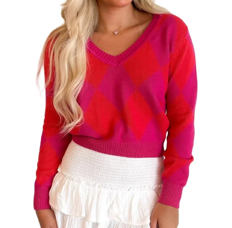 Miriam Sweater In PinkSequined Knit Tops