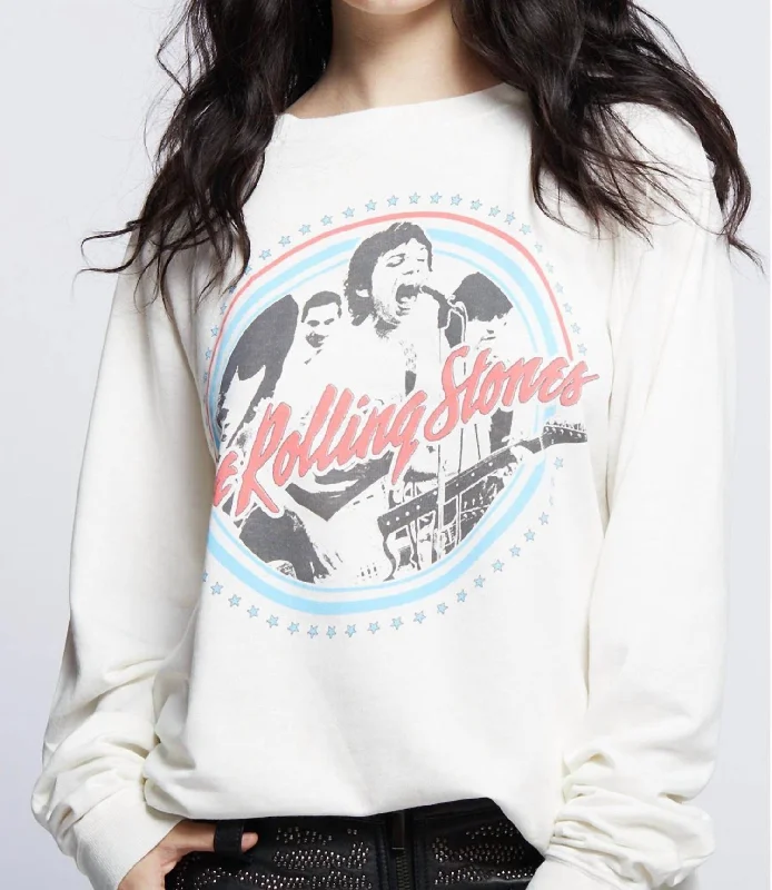 Rolling Stones Sweatshirt In WhiteLogo Knit Tops