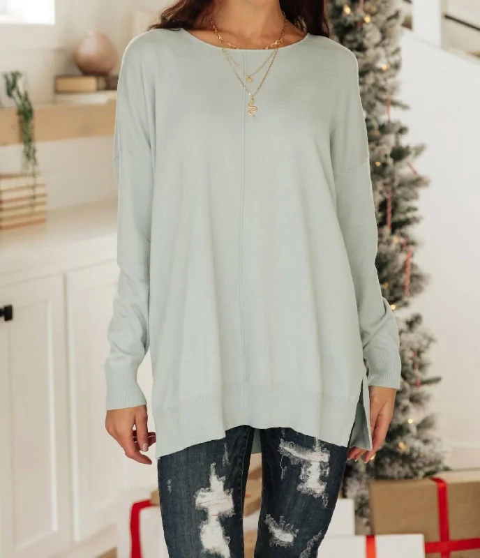 Show Off Sweater In Icy BlueSpring Knit Tops