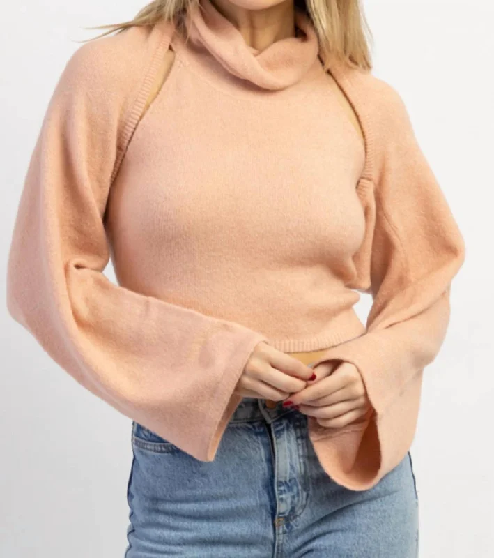 The Maddie Sweater Set In BlushUrban Knit Tops