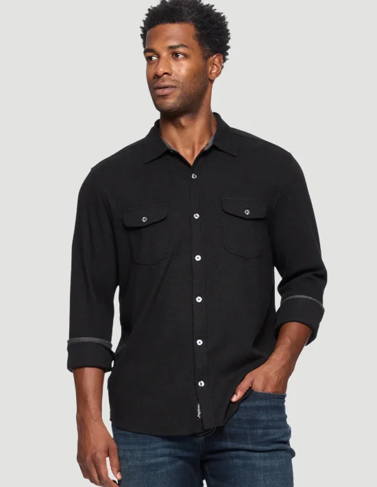 Baxter Long Sleeve Soft Twill Black Hero ShirtArtist Shirts