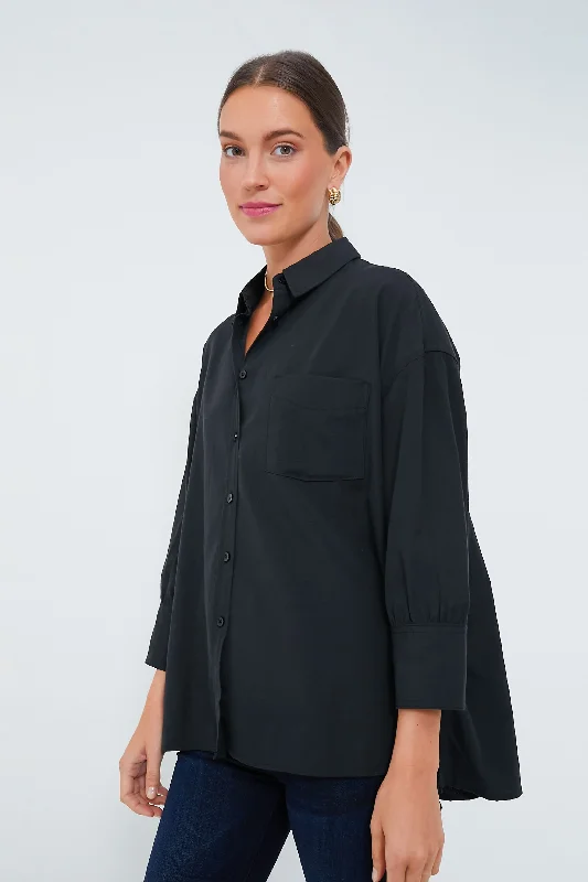 Black Adair Boyfriend ShirtSequined Shirts