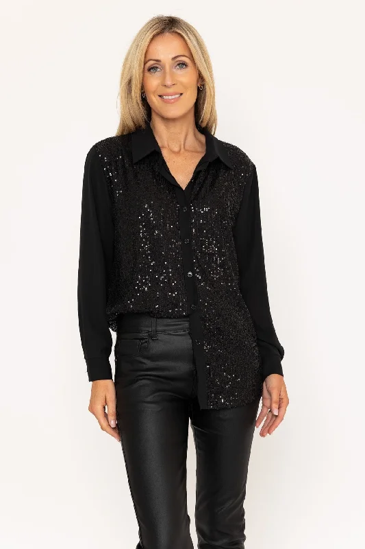 Black Sequin ShirtSilk Shirts