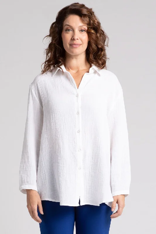 Cotton Gauze Easy Shirt | WhitePainted Shirts