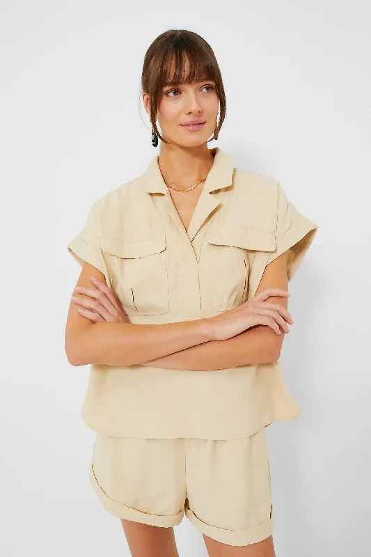 Khaki Scottie ShirtLongline Shirts