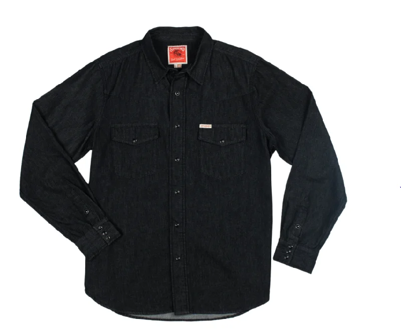 Men's Wyatt Midnight Denim Pearl Snap ShirtMetallic Shirts