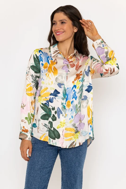 Multi Coloured Sateen Print ShirtWork Shirts