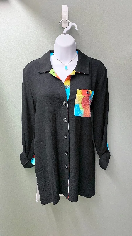 * Multiples Patterned Back and Pocket ShirtLounge Shirts