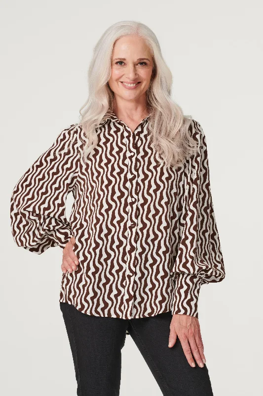 Printed Puff Sleeve ShirtStatement Shirts