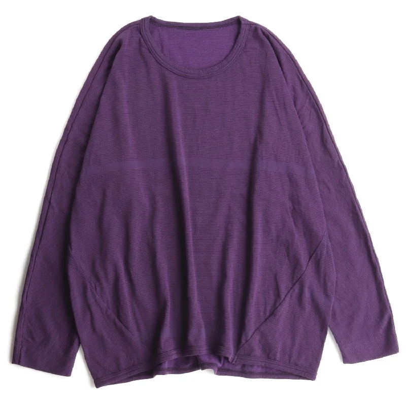 TAMAKI NIIME Long Sleeve Cotton Dolman Tee Shirt - Twisted Mulberry - Size 3Hemp Shirts