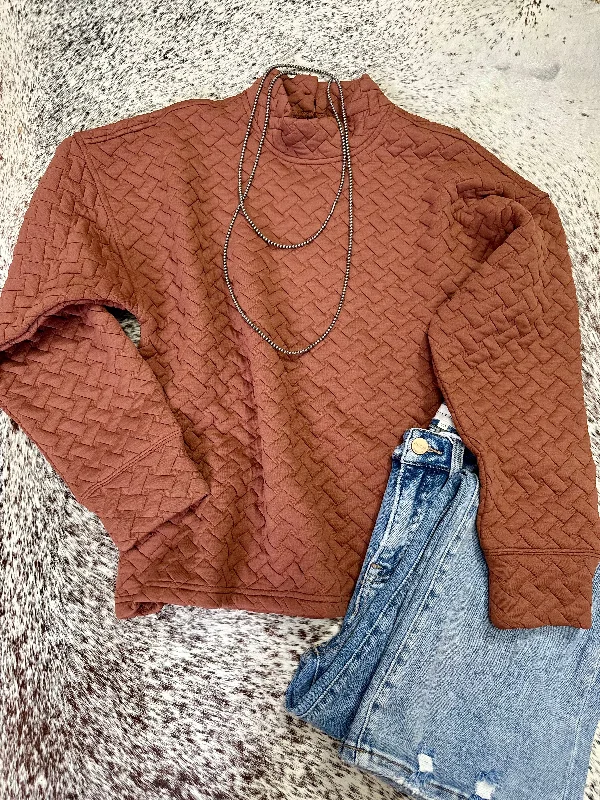 Textured Sweatshirt Top - ToffeeSleep Hoodies