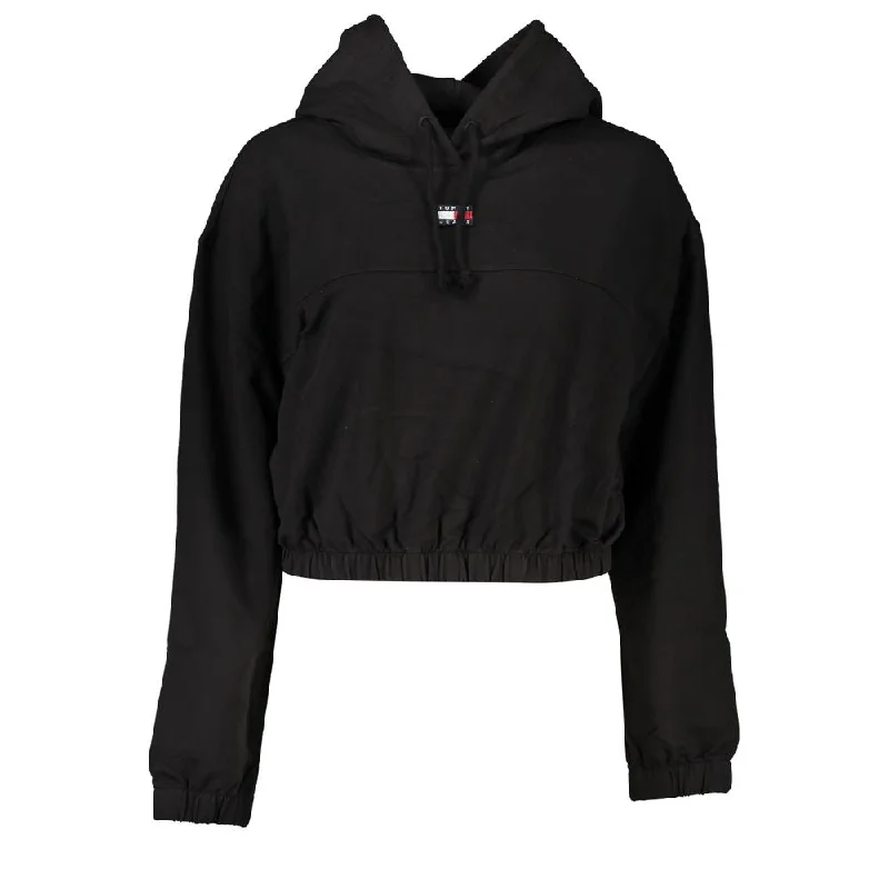 Tommy Hilfiger Black Cotton SweatshirtLinen Blend Sweatshirts