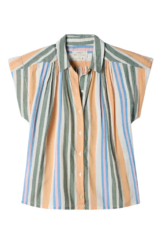 Trovata Birds of Paradis Della Shirt in Antibbes StripePocket Shirts