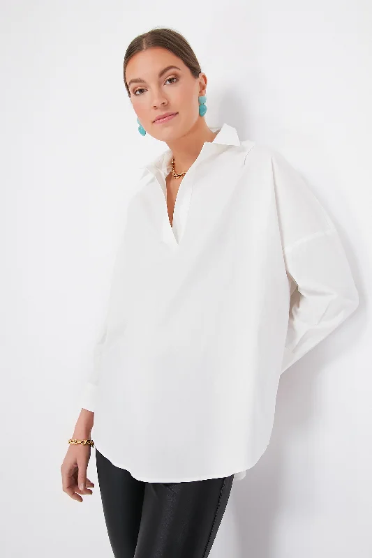 White Loudon Popover ShirtUrban Shirts