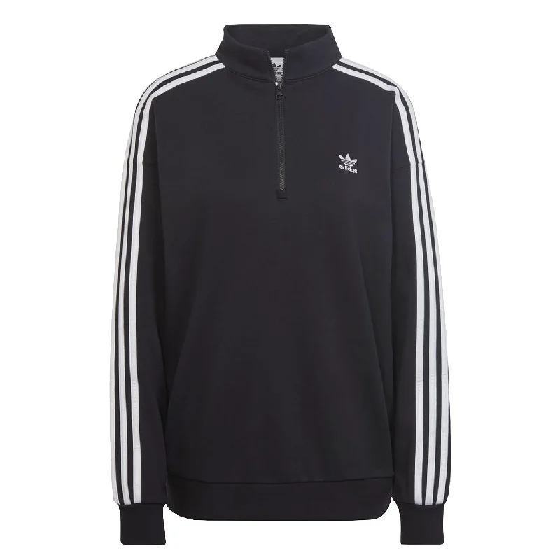 adidas - Women's Adicolor Trefoil 1/4 Zip Sweatshirt (II6087)Streetwear Hoodies