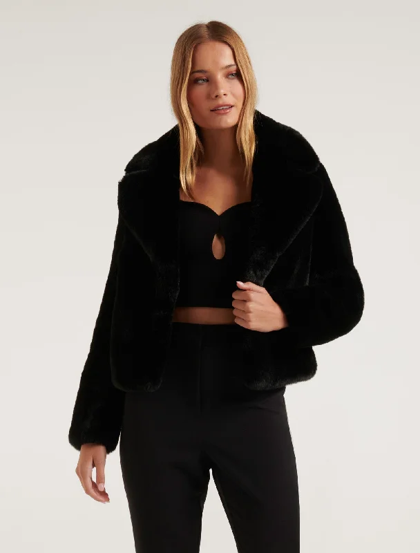 Amelia Cropped Fur CoatCropped Jackets