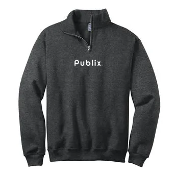 Cadet Collar Fleece Sweatshirt - Black HeatherWool Blend Sweatshirts