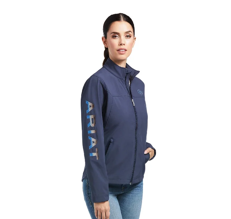 Ariat Women’s New Team Softshell Jacket Blue Nights/Desert Dusk Serape 10039365Thermal Jackets