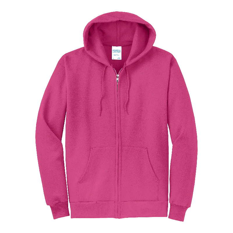 D2347 Core Fleece Full-Zip Hooded SweatshirtEmbellished Sweatshirts