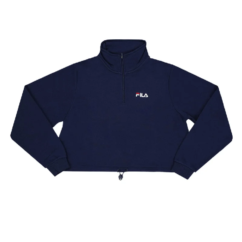 FILA - Women's Rylee 1/2 Zip Sweatshirt (LW037998 410)Embroidered Sweatshirts