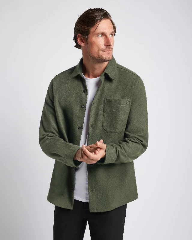 Flannel Overshirt Dark GreenRetro Shirts