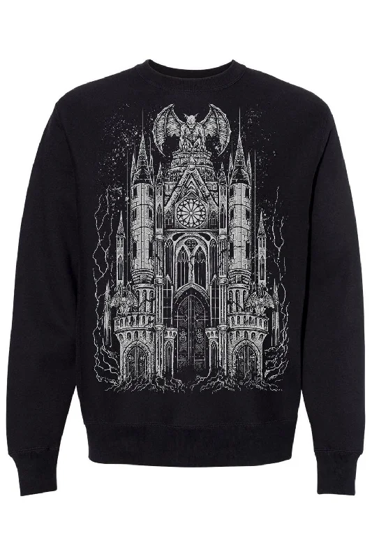 Gargoyle Cathedral Sweatshirt [METALLIC SILVER]Windbreaker Sweatshirts