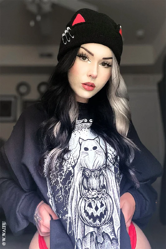 Ghost Kitty SweatshirtOversized Hoodies