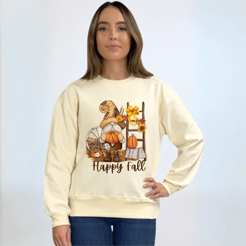 Happy Fall Graphic Sweatshirt Made in USAReversible Hoodies