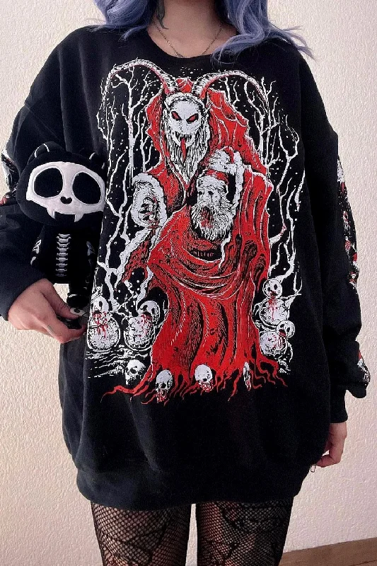 Krampus Killing Christmas SweatshirtOversized Hoodies