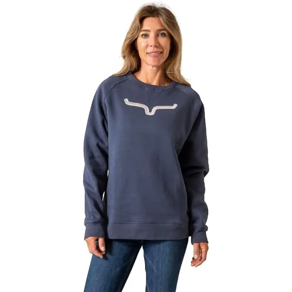 Ladies Vintage Crew/ Sweatshirt Kimes NavyGlitter Sweatshirts