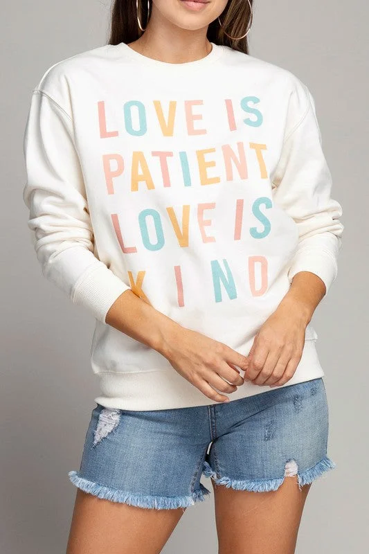 Love Is Patient Love Is Kind Sweatshirts NEWYoga Sweatshirts