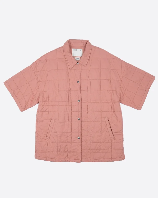 Kyoto Overshirt Cotton Quilt Old RoseRuffled Jackets