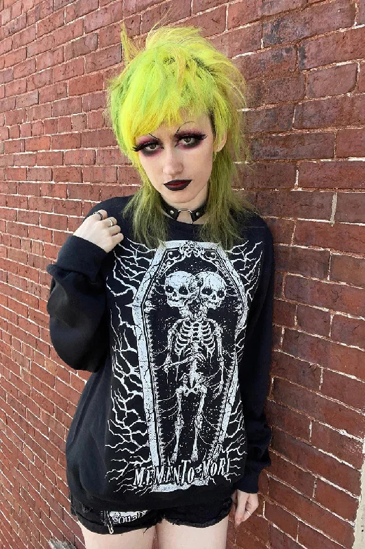 Memento Mori Conjoined Skeleton Twins SweatshirtRetro Hoodies