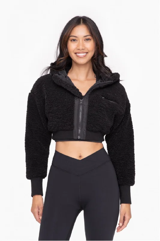 Mono B Cropped Sherpa Jacket KJ-A09110Formal Jackets