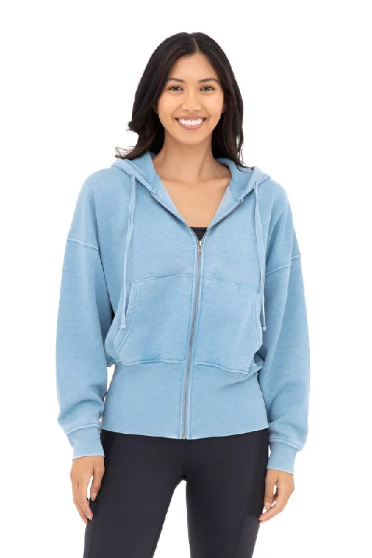 Mono B Fleece Hoodie Jacket KJ11571 Blue JayCotton Jackets