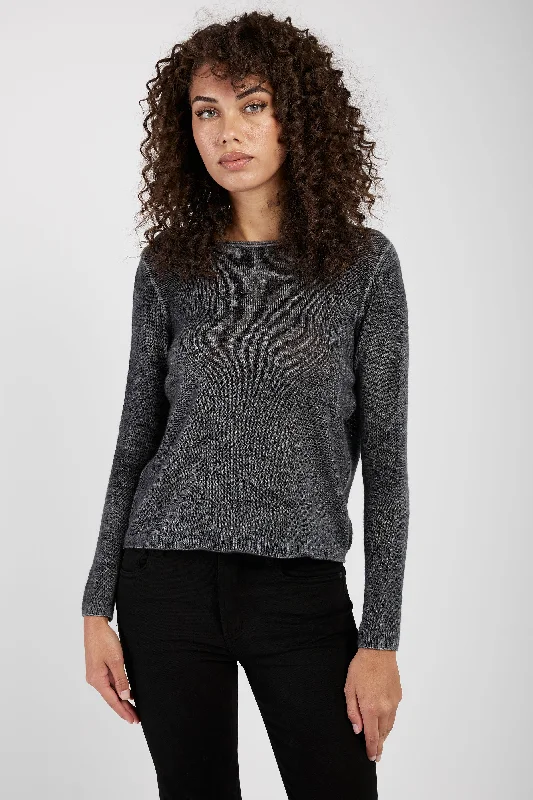 PulloverprintOff Gauge Cashmere Pullover Sweater in Ghiaccio