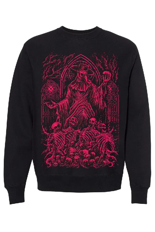 Plague Doctor Cathedral Sweatshirt [WINE]Branded Sweatshirts