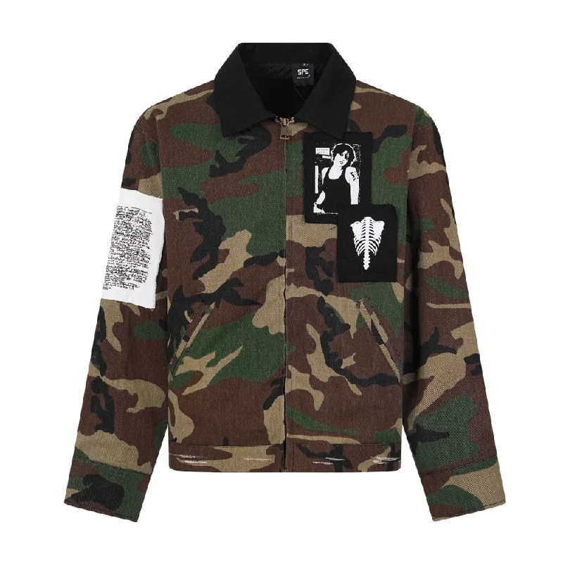 Portrait Patch Camouflage Work JacketCorduroy Jackets