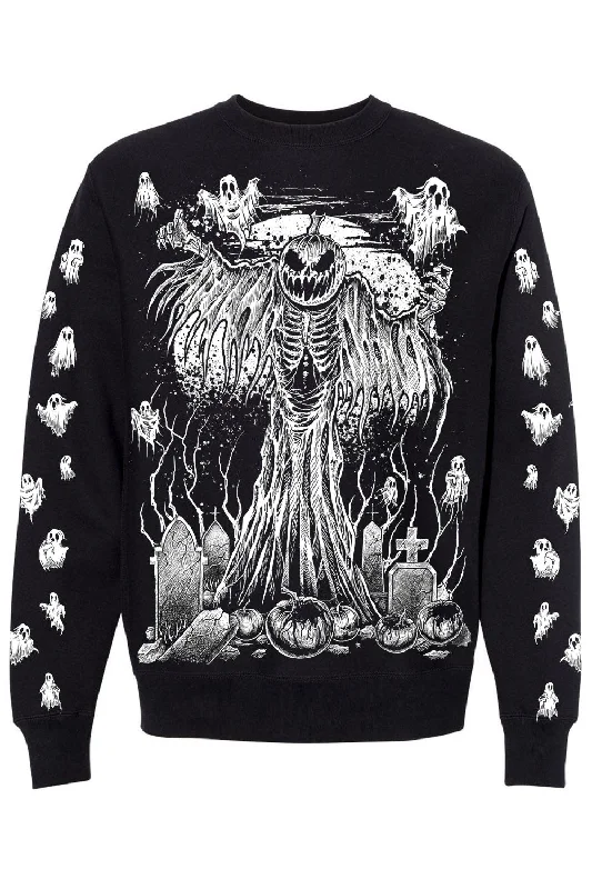 Pumpkin Reaper Sweatshirt [Ghost Sleeves]Microfleece Hoodies