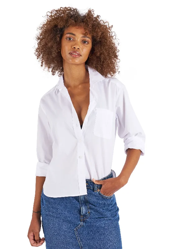 Rita White Boxy Fit Cotton ShirtHemp Shirts