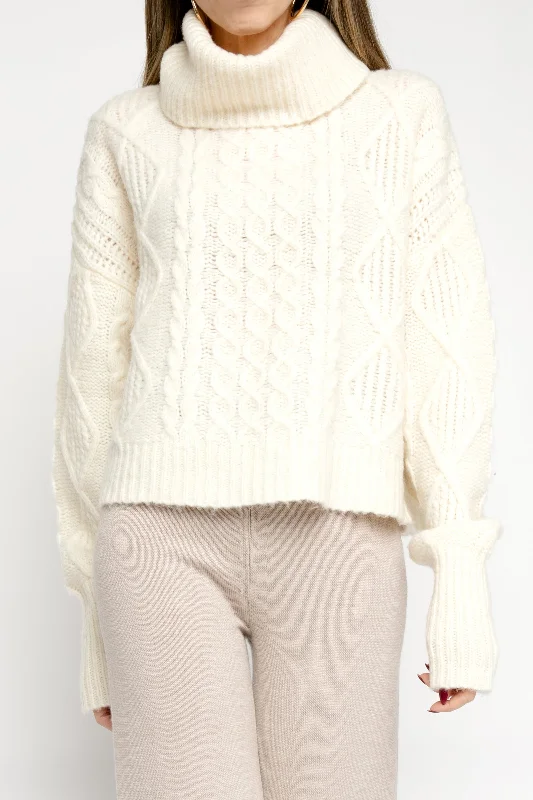 PulloversoftRosae Turtleneck Pullover in Ivory