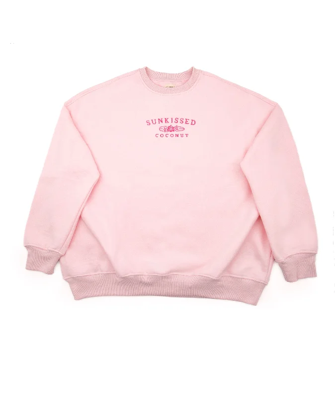 Sunkissed Coconut Juniors Embroidered Logo SweatshirtCollaborative Sweatshirts