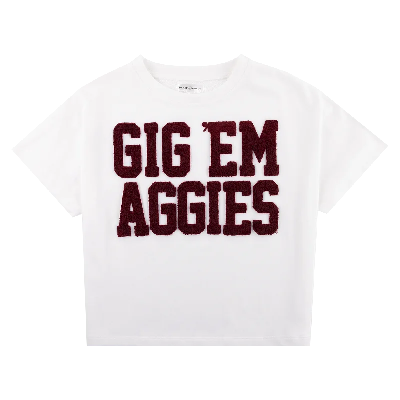 The Gig 'Em Aggies Boxy Chenille ShirtUrban Shirts