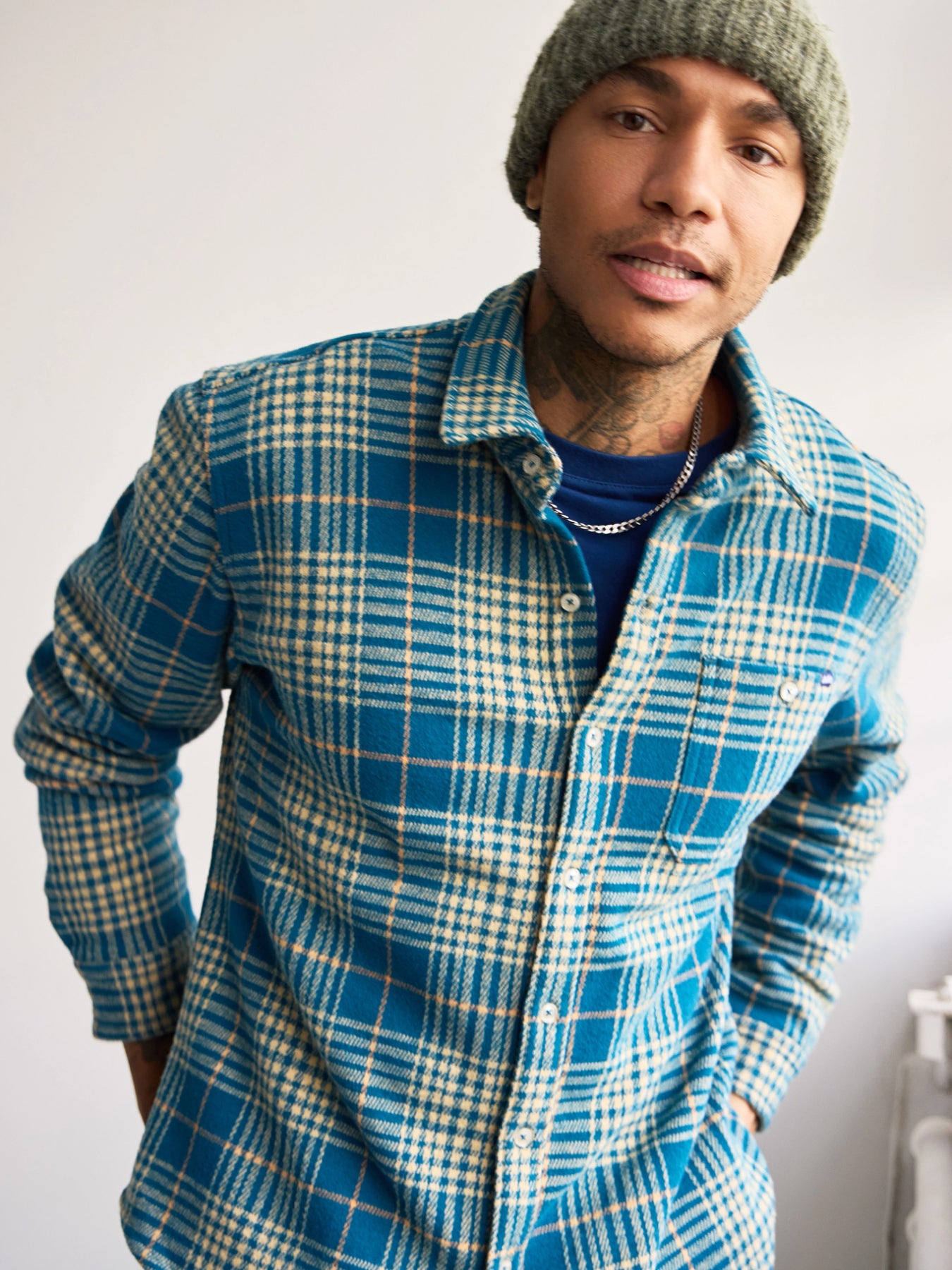 The I P Hey (Flannel Overshirt)Lace-Up Shirts