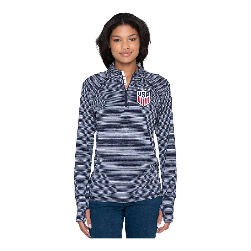 Women's New Era USWNT 1/4 Zip Space Dye JacketQuilted Jackets